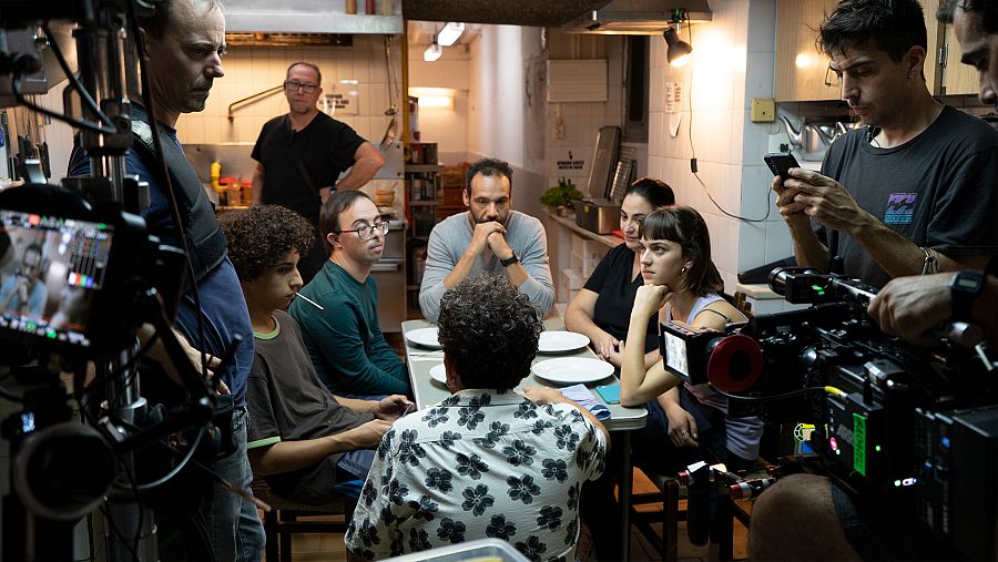 Durante el rodaje de 'Dieciocho'