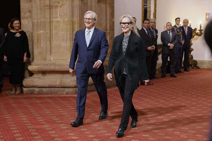 La galardonada con el premio Príncesa de Asturias de las Artes, la actriz estadounidense Meryl Streep, a su llegada a la audiencia