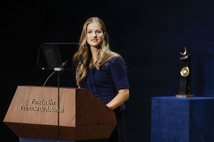 La princesa de Asturias interviene durante la gala