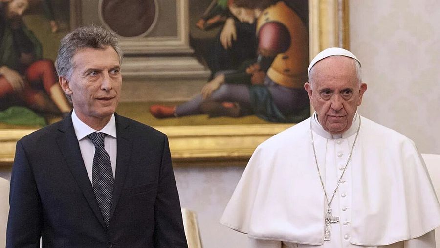 El expresidente Argentino Mauricio Macri y el papa Francisco en una imagen de archivo
