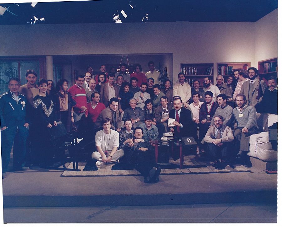 El equipo del programa 'Buenos días' de TVE en 1986