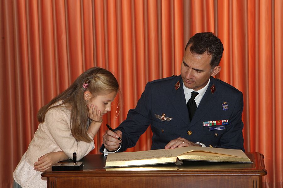 Primer acto militar de Leonor, en 2014