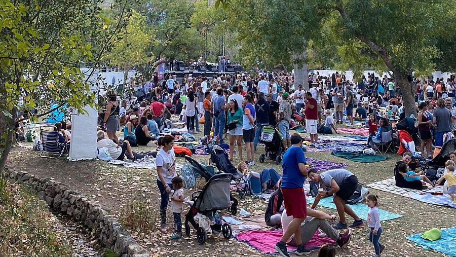 Momento de la actuación en el festival Sierra Sur
