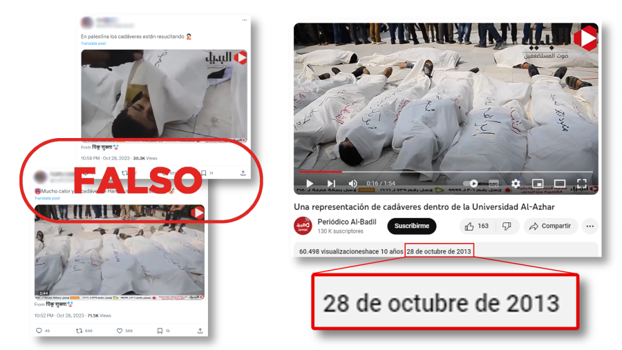 Guerra Israel-Hamás: no son cadáveres palestinos, es una manifestación de estudiantes egipcios