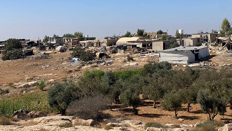 Aldea de Susya situada en el área C de Cisjordania y bajo riesgo de desalojo