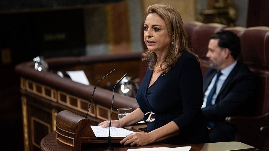 Debate de investidura de Sánchez: la diputada de CC, Cristina Valido