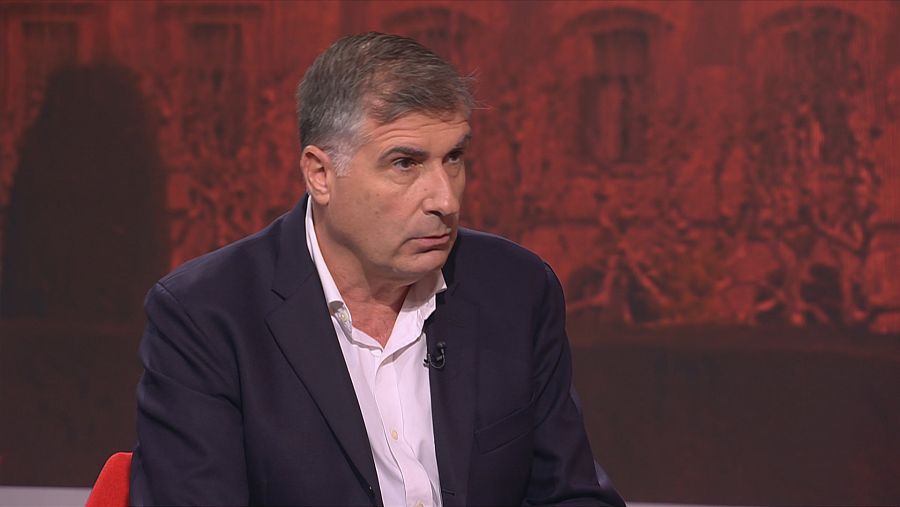 Juan López Alegre al plató  d''Aquí parlem'