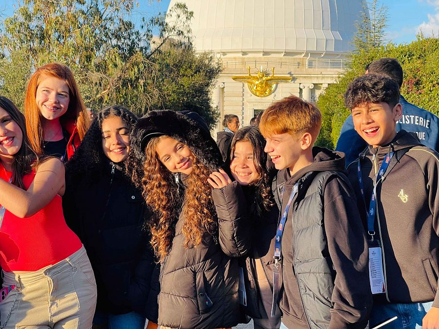 Sandra Valero y su equipo de baile en el Observatorio de Niza