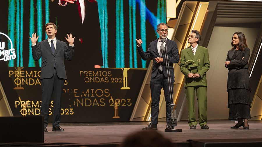 Marc Giró, recibiendo el Ondas