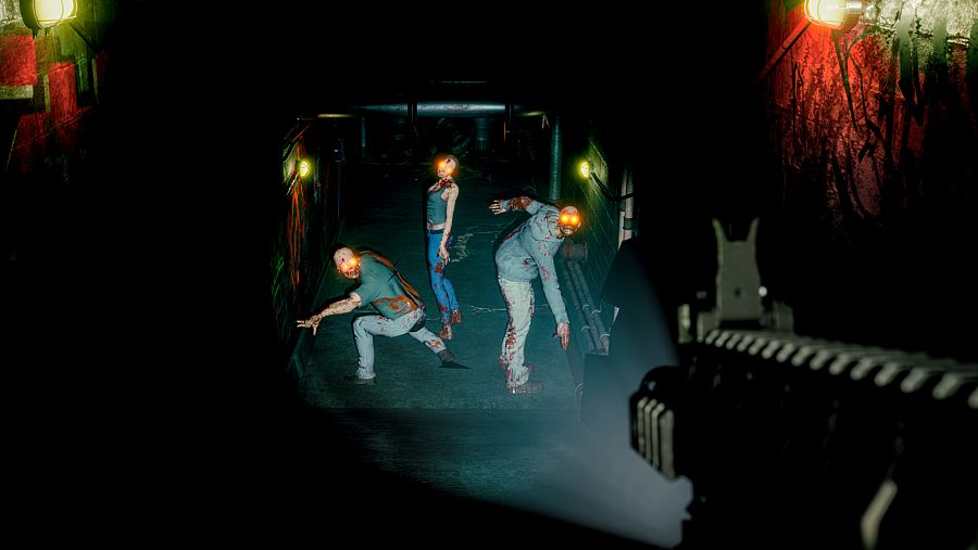 Los jugadores caminan por sótanos, pasillos y azoteas repletos de zombis.