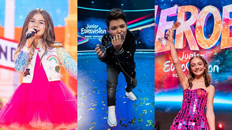 Las tres victorias de Francia en Eurovisión Junior: Valentina (2020), Lissandro (2022) y Zoé (2023)