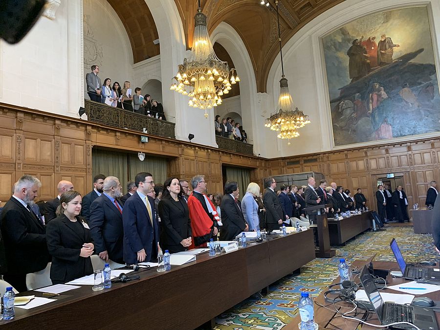 Una audiencia en la Corte Internacional de Justicia