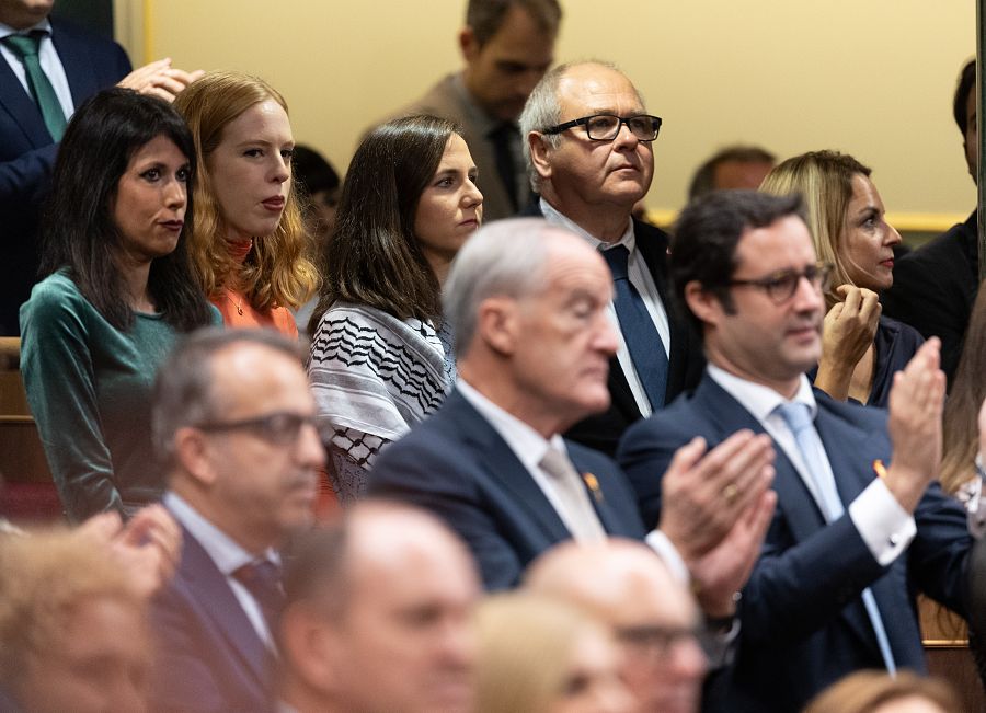 Apertura Cortes: la líder de Podemos, Ione Belarra, y la ex secretaria de Estado para la Agenda 2030 Lilith Verstrynge