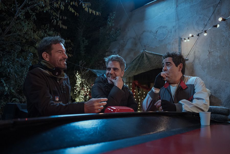 Joaquín Mazón, director de 'La Navidad en tus manos', junto a Ernesto Sevilla y Pablo Chiapella