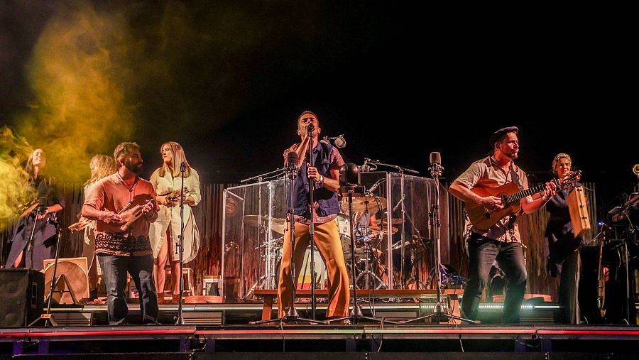 El grupo Vetusta Morla durante una actuación en el WiZink Center, el 30 de noviembre de 2023, en Madrid