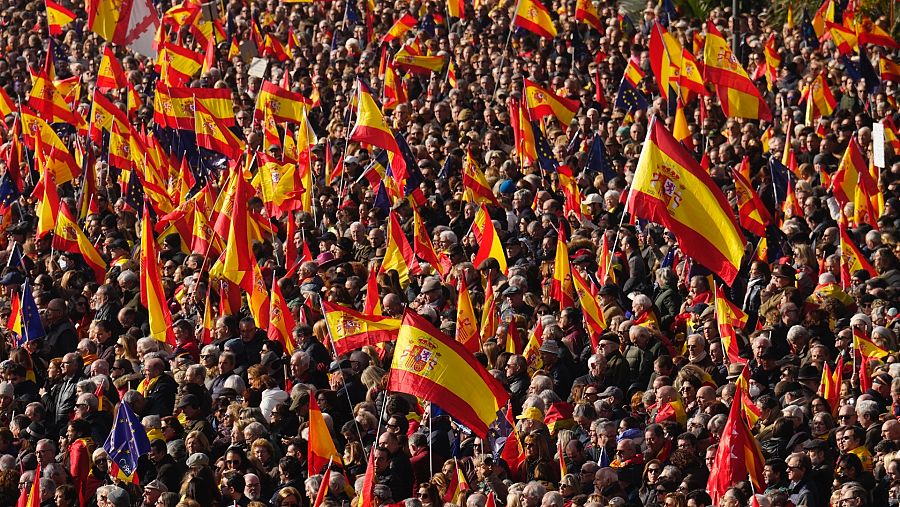 Manifestación del PP en Madrid en contra de la amnistía