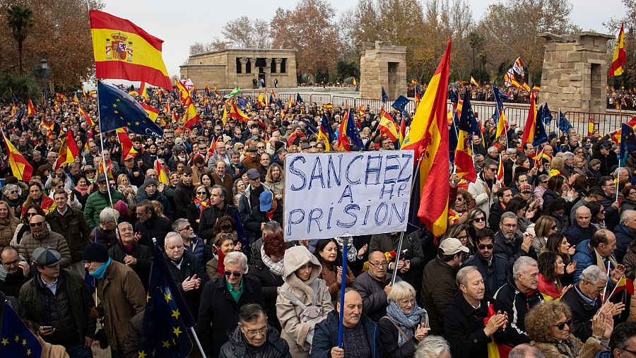 Manifestación del PP en Madrid en contra de la amnistía