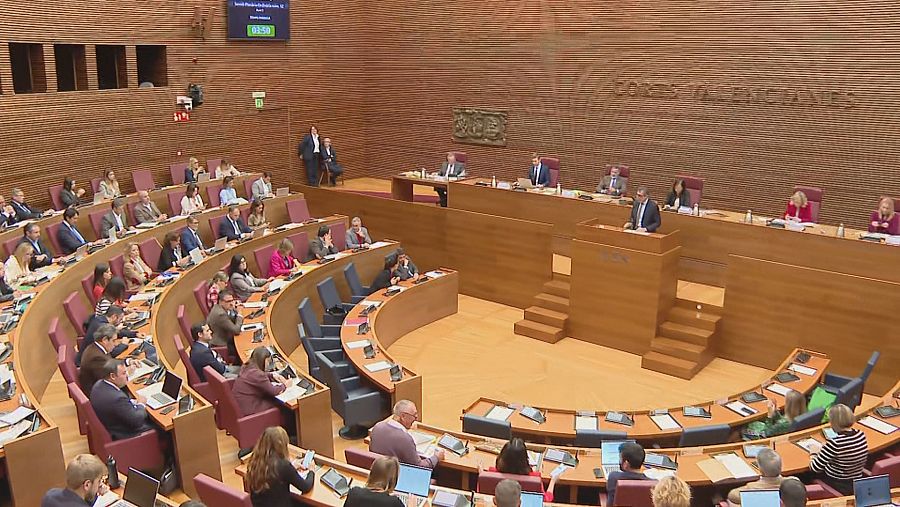 Imagen de un pleno de las Corte Valencianas