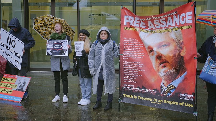 Manifestación pro Julian Assange