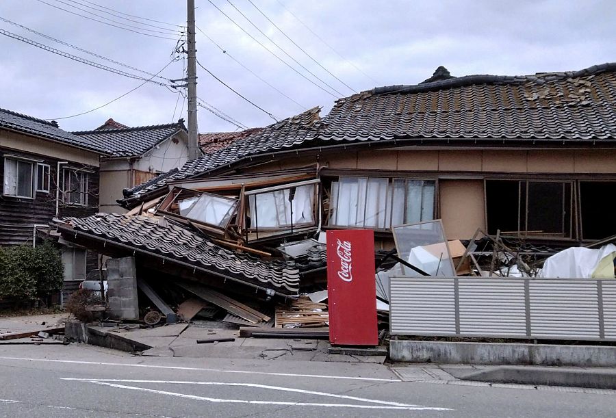 Una casa derrumbada en Wajima, prefectura de Ishikawa