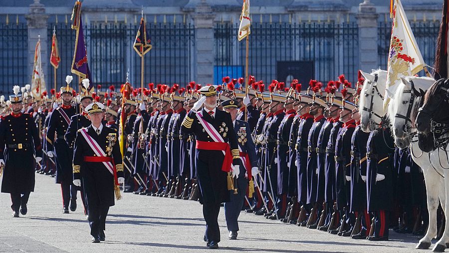Los reyes presiden la Pascua Militar en el Palacio Real