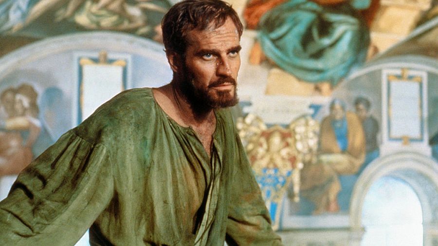 'El tormento y el éxtasis', con Charlton Heston convertido en Miguel Ángel