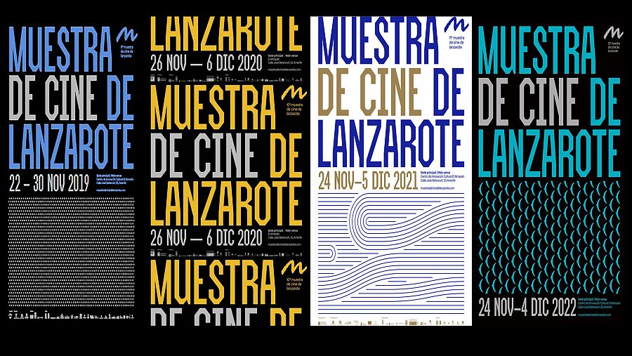 Imagen gráfica de las últimas ediciones de la Muestra de Cine de Lanzarote