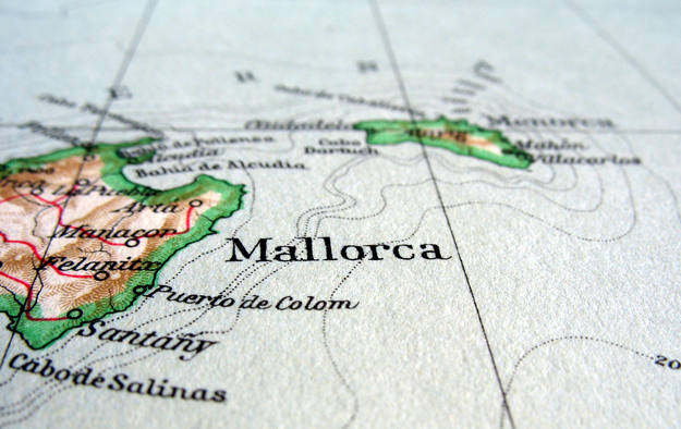 Mapa de Mallorca y Menorca