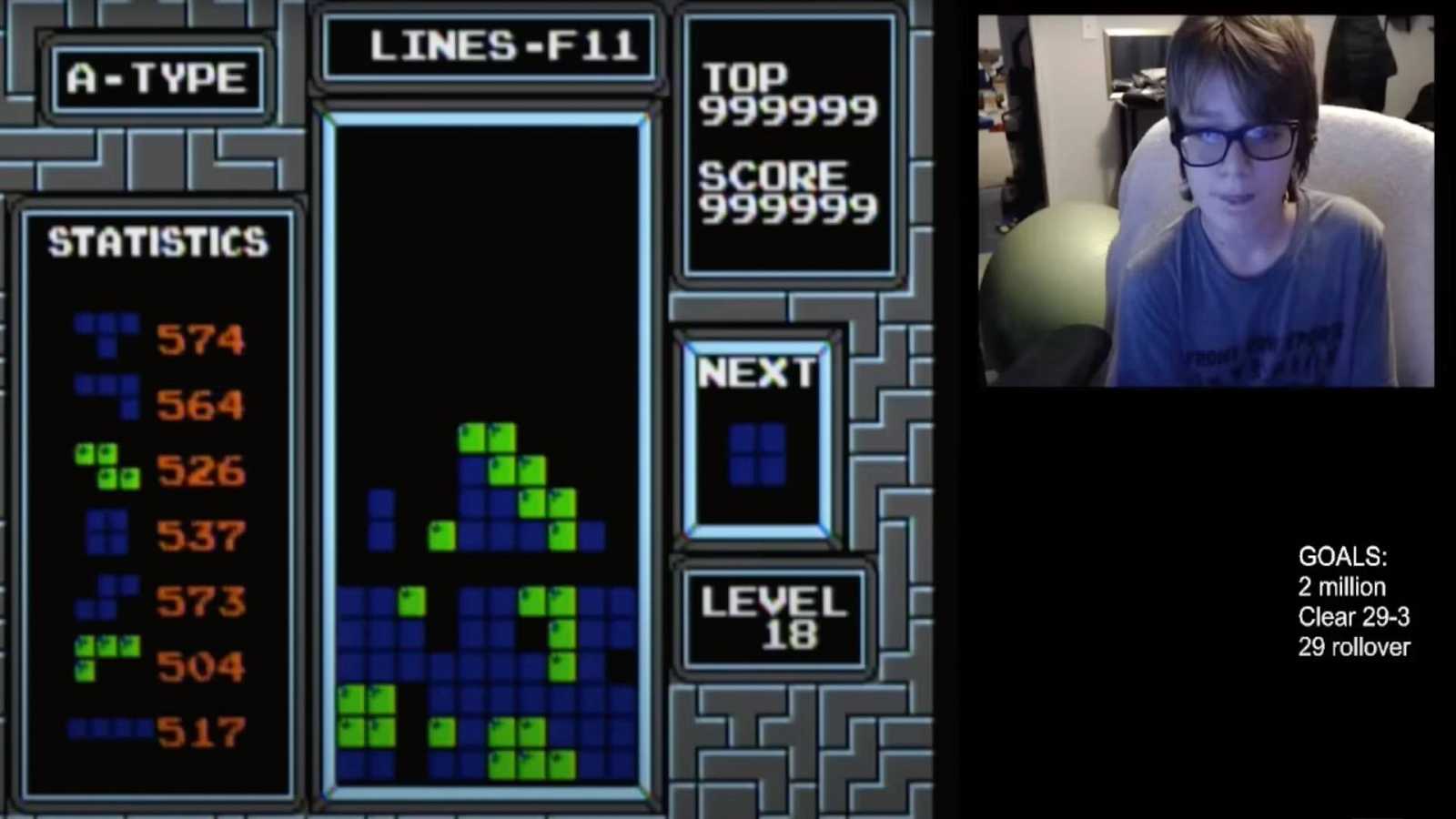 Por primera vez un niño de 13 años gana al videojuego "Tetris"