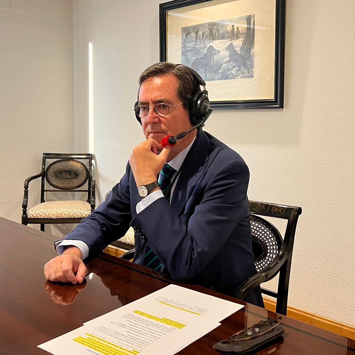 Antonio Garamendi, presidente de la CEOE: "Se está utilizando al Ministerio de Trabajo para hacer su propia campaña personal"