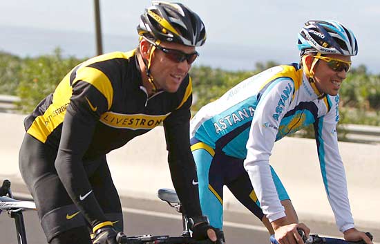 Armstrong y Contador, juntos en Astana