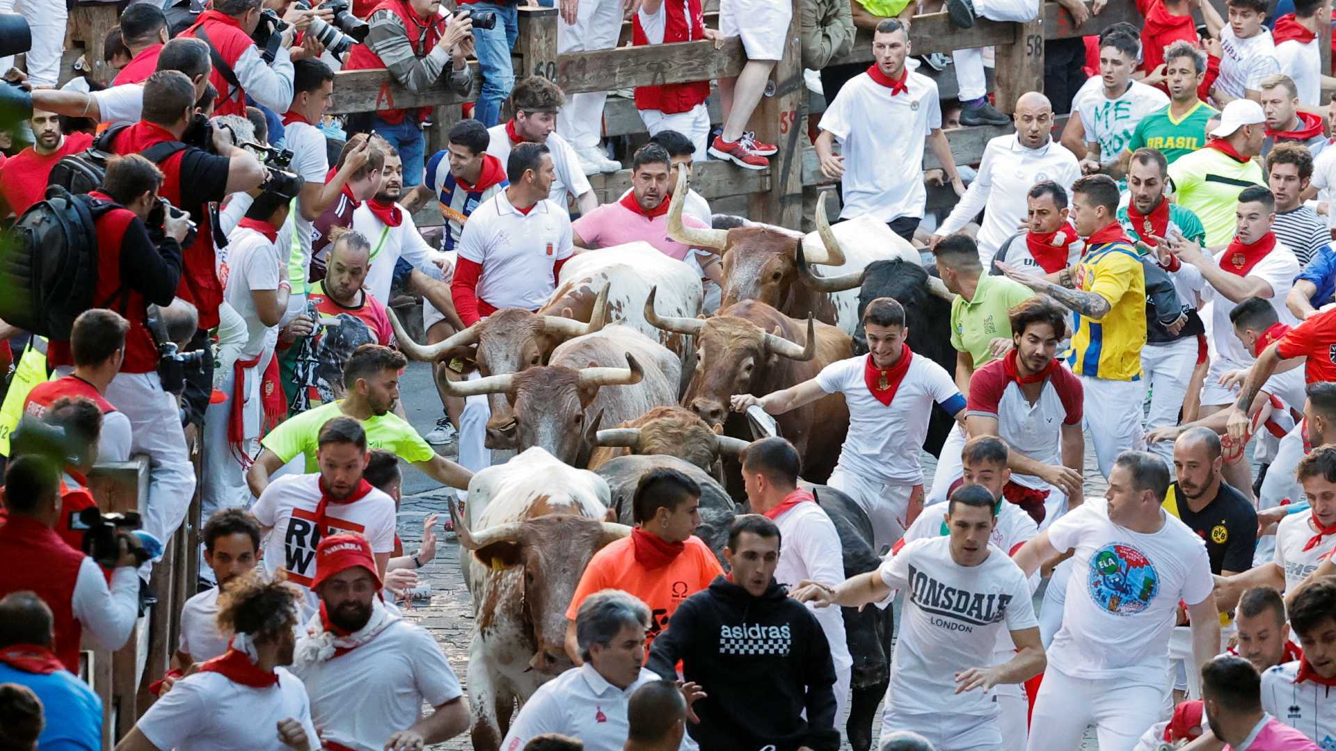 sanfermines 2022: las fotografías del cuarto encierro sanfermines 2022: las fotografías del cuarto encierro