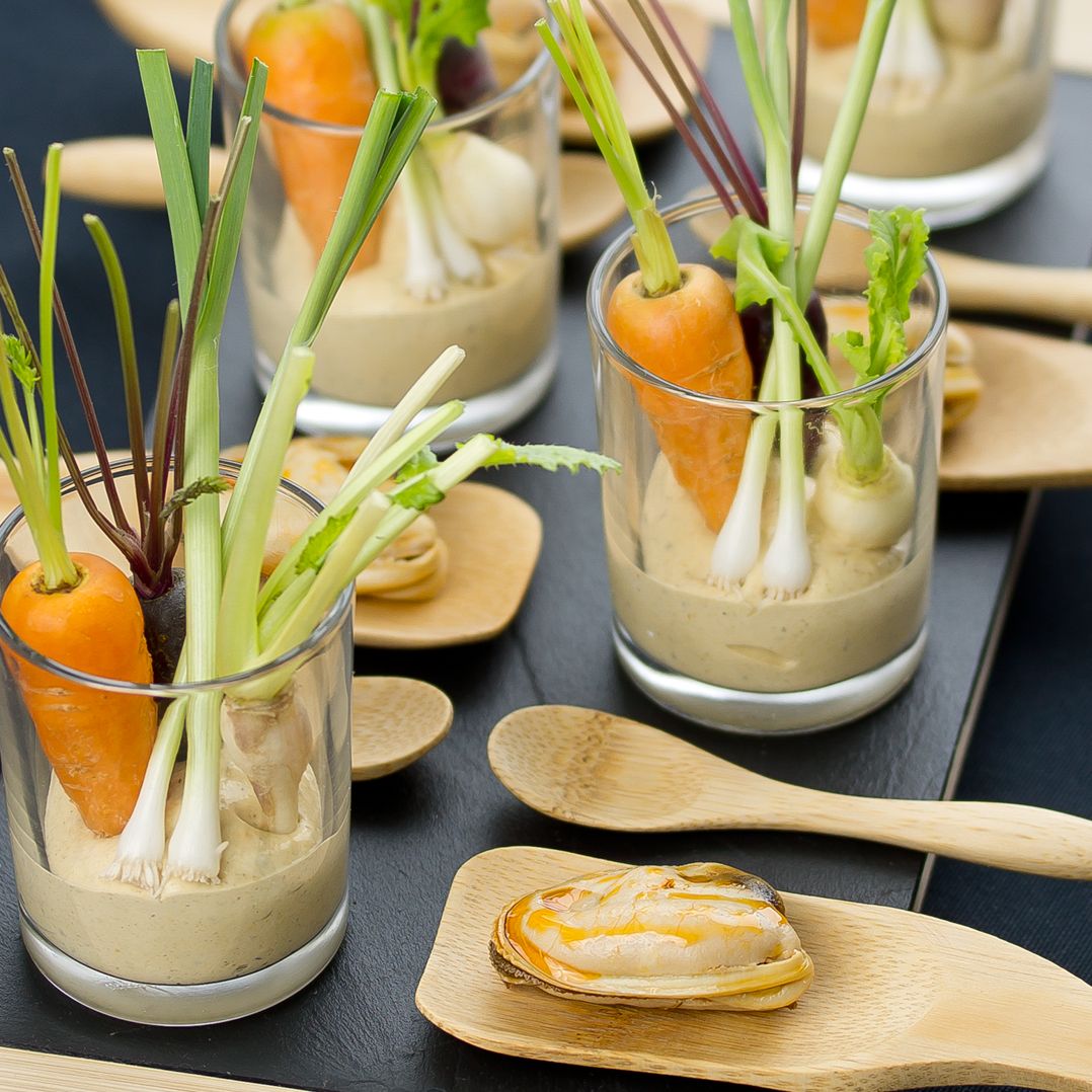 Comer y Cantar - Paté de mejillones con crudités