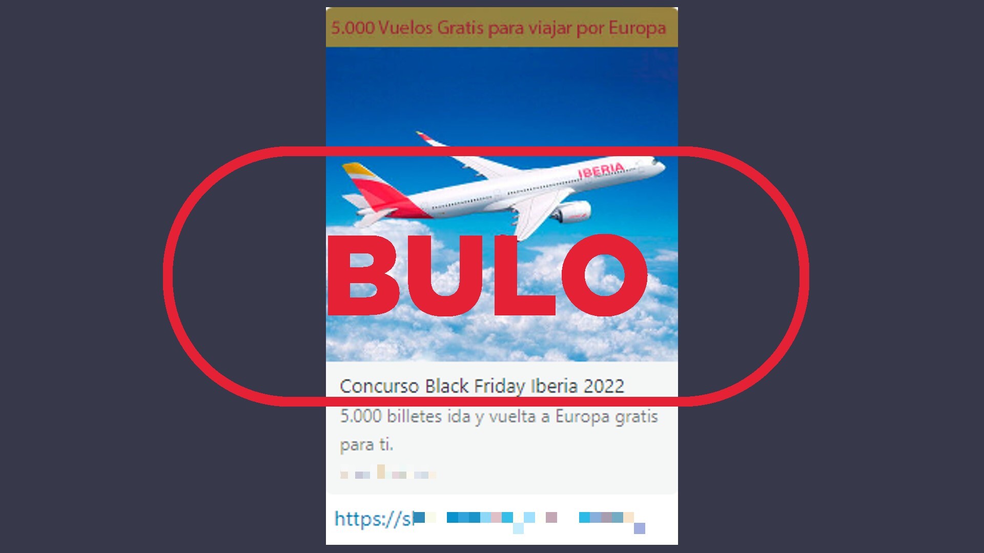 eficiencia tarjeta trompeta Iberia no sortea vuelos gratis por el Black Friday, es un fraude