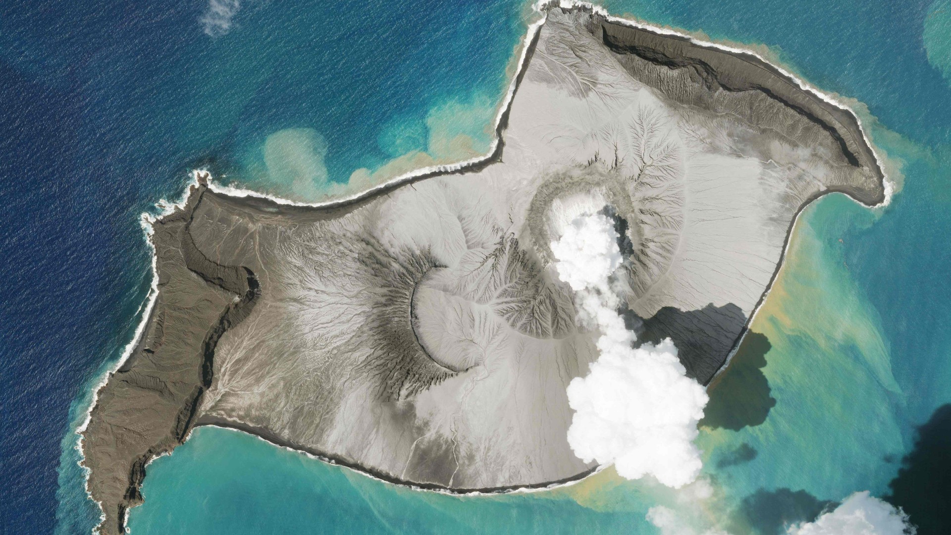 La isla del volcán de Tonga desaparece por completo