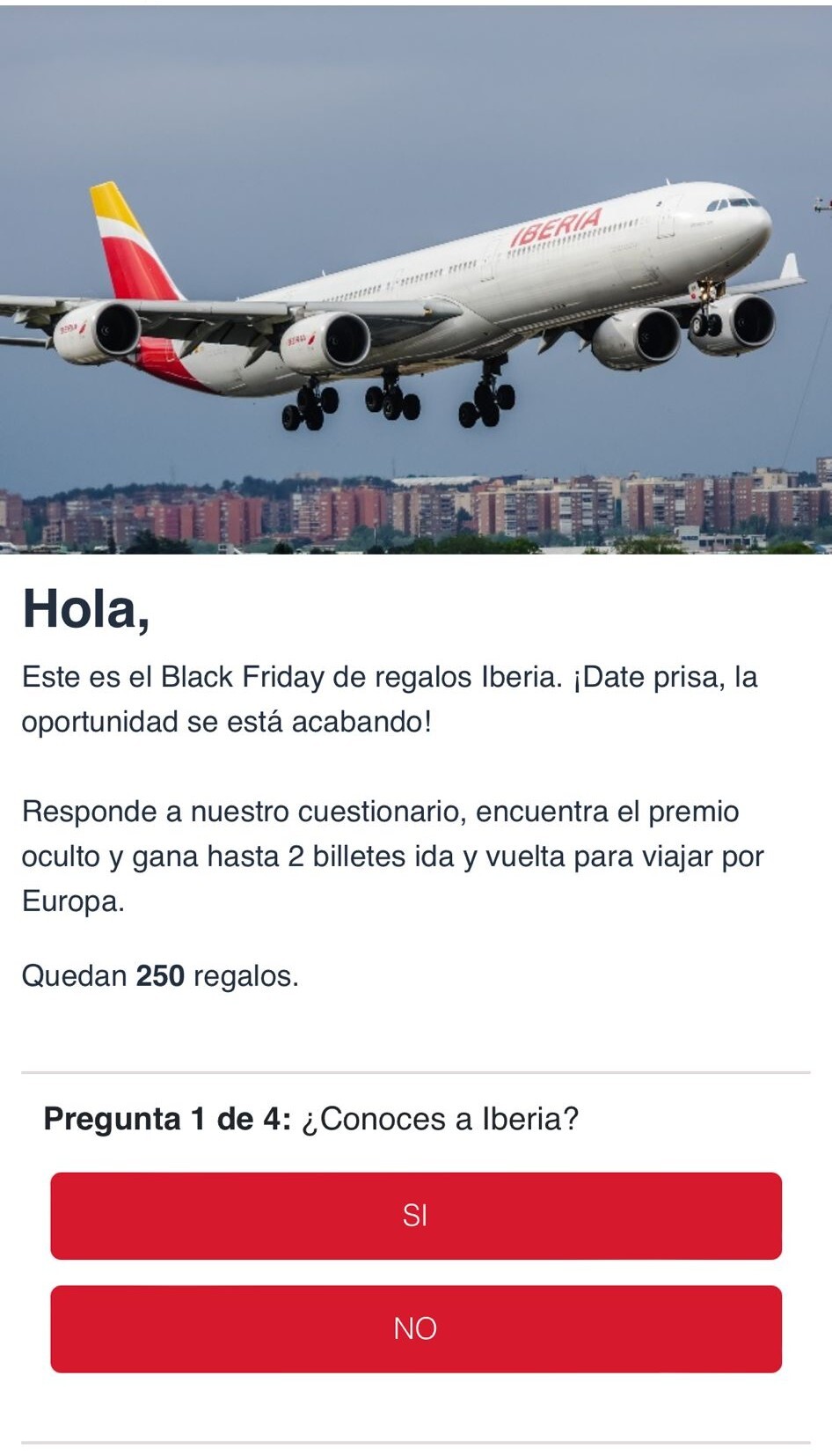 Iberia no gratis el Black Friday, es un fraude