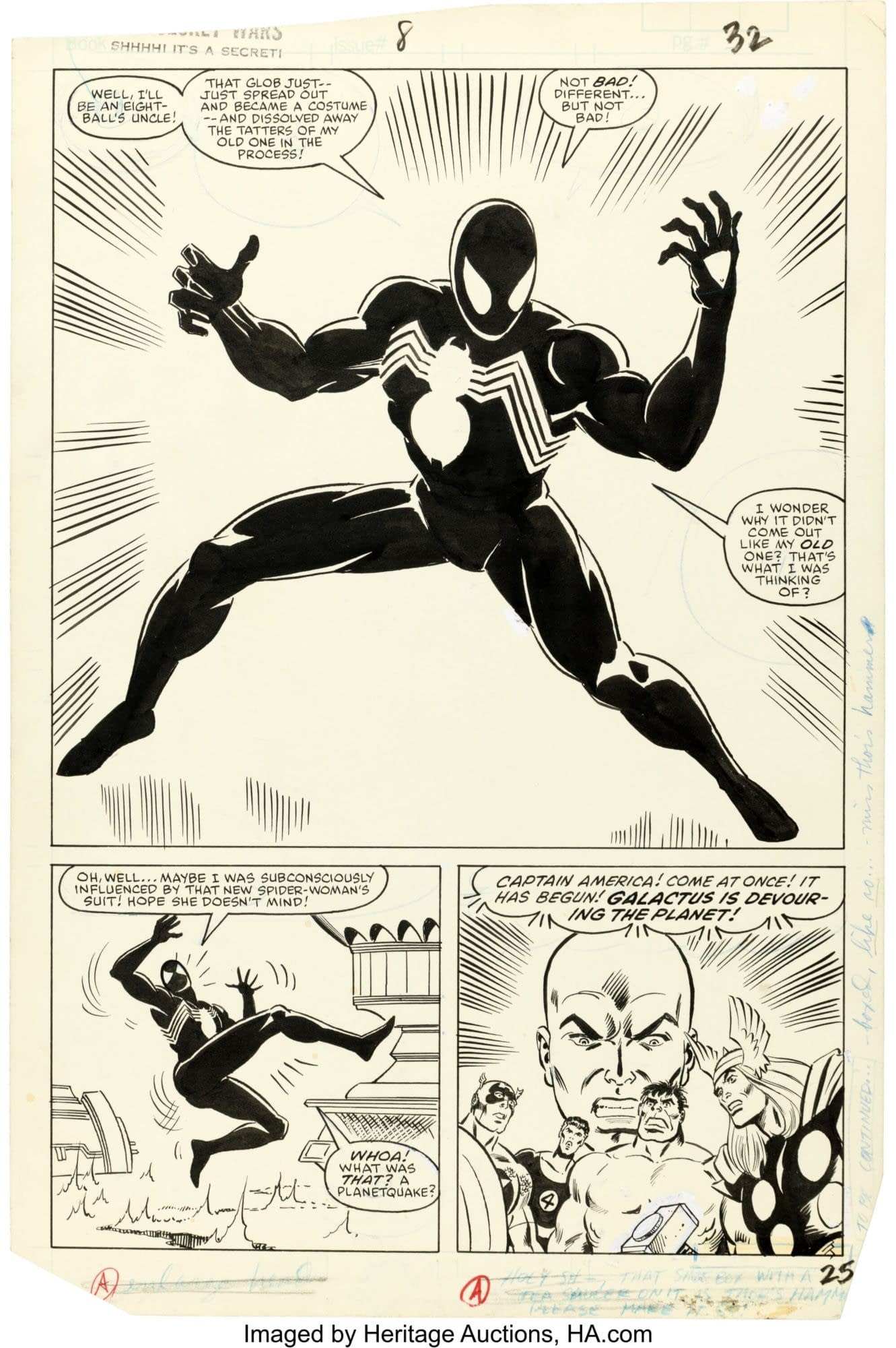 Cómic | Subastan por 3,36 millones de dólares la página donde aparecía el  traje negro de Spider-Man 