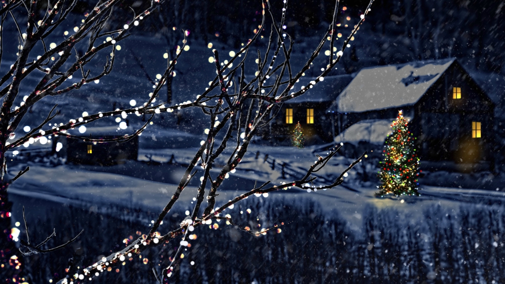 Resultado de imagen para paisajes nocturnos navideños