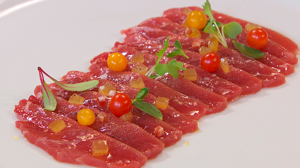 Receta de carpaccio de atún con jamón