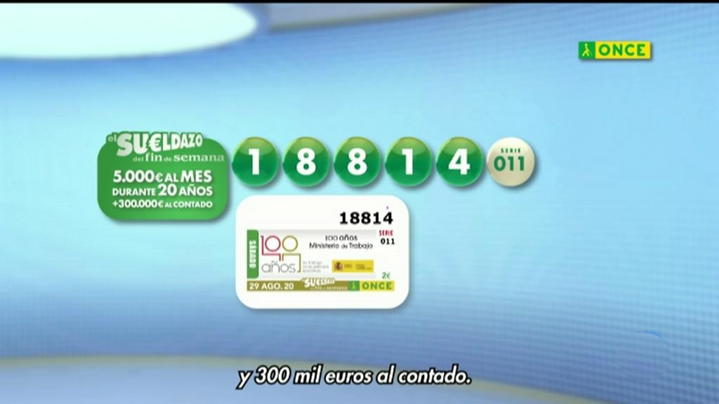 Sorteo ONCE 29/08/20 RTVE.es