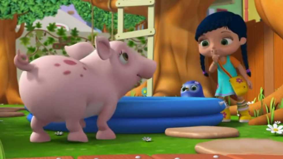 Caricatura De Niña Que Habla Con Los Animales Niños Relacionados
