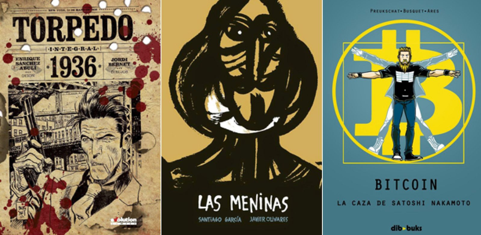 Portadas del integral de 'Torpedo 1936', 'Las Meninas' y 'Bitcoin'