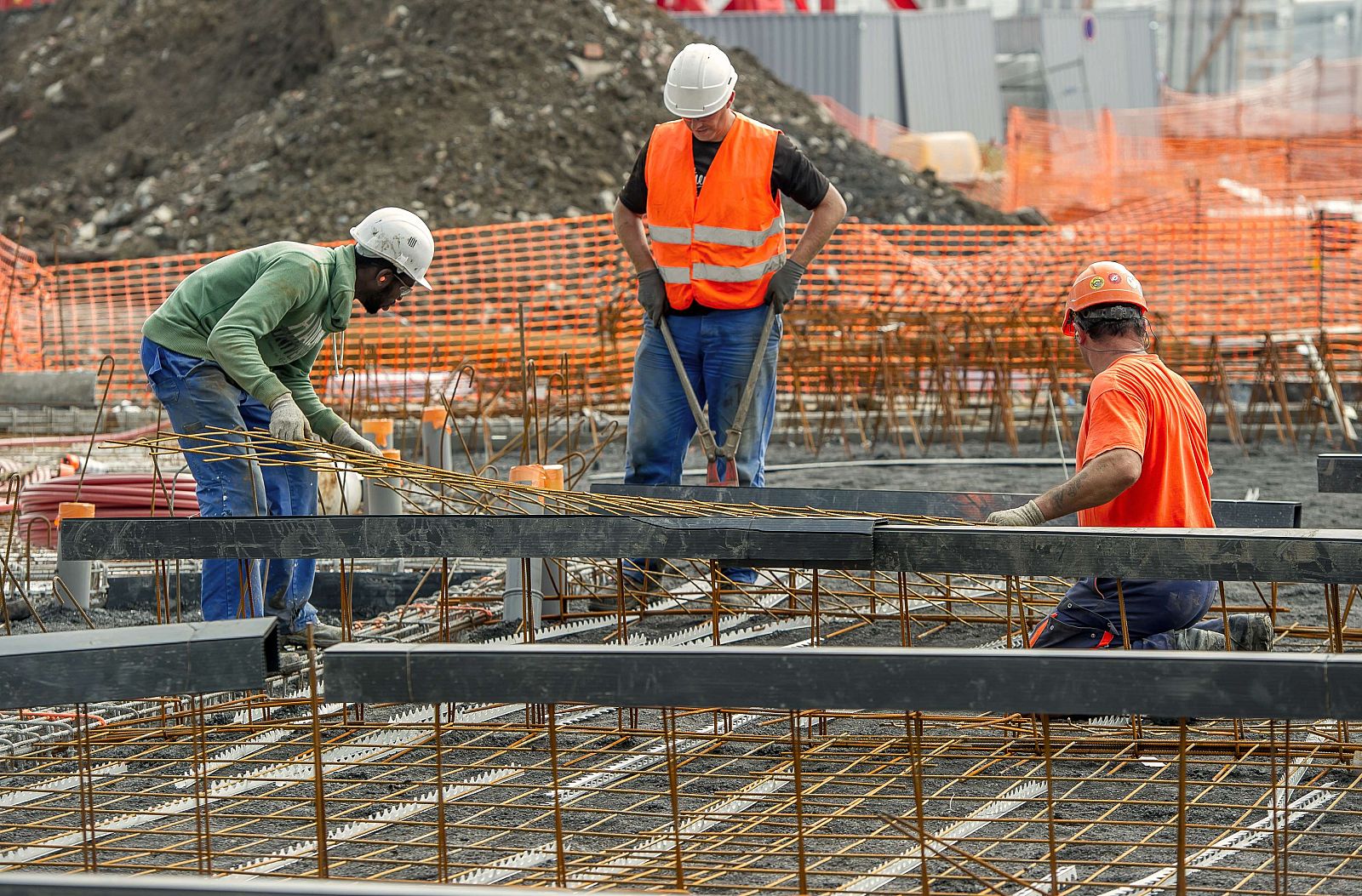 Trabajadores de la construcción en Lille