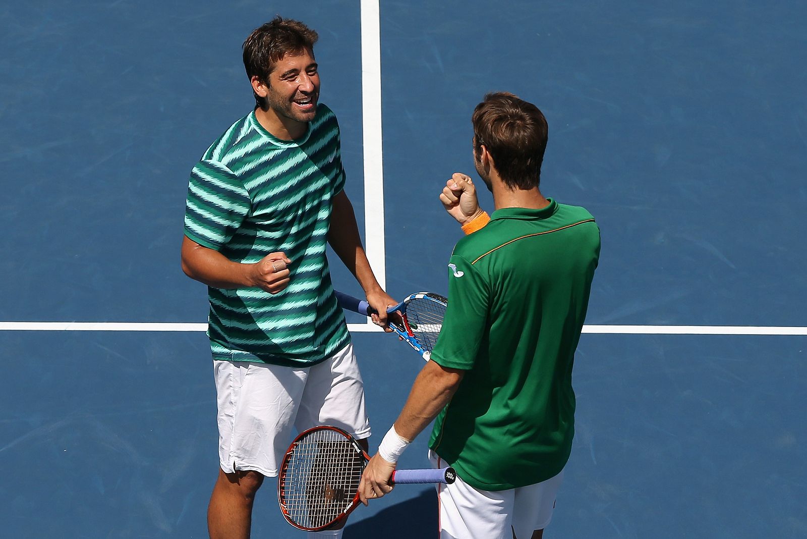 Marcel Granollers y Marc López, en el US Open