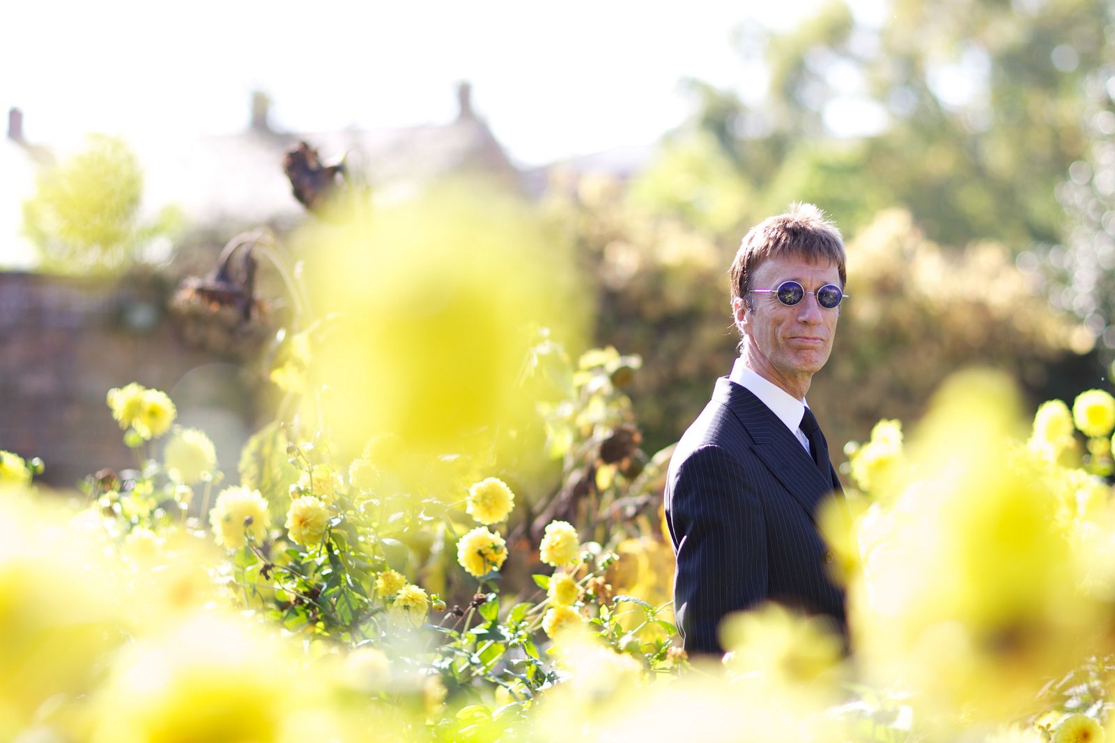 El cantante Robin Gibb.