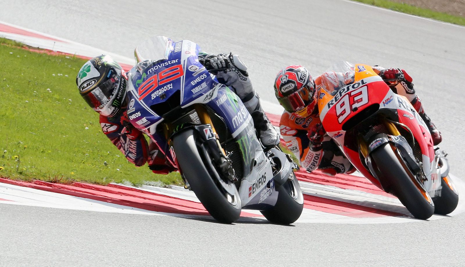 Jorge Lorenzo y Marc Márquez, en el pasado GP de Gran Bretaña