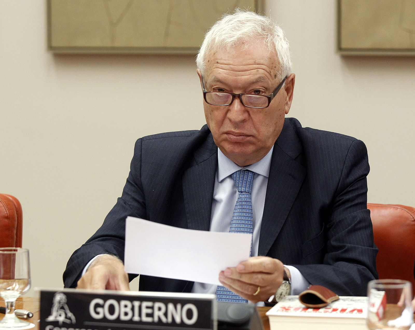 El ministro Margallo, ante la comisión de Asuntos Exteriores del Congreso.