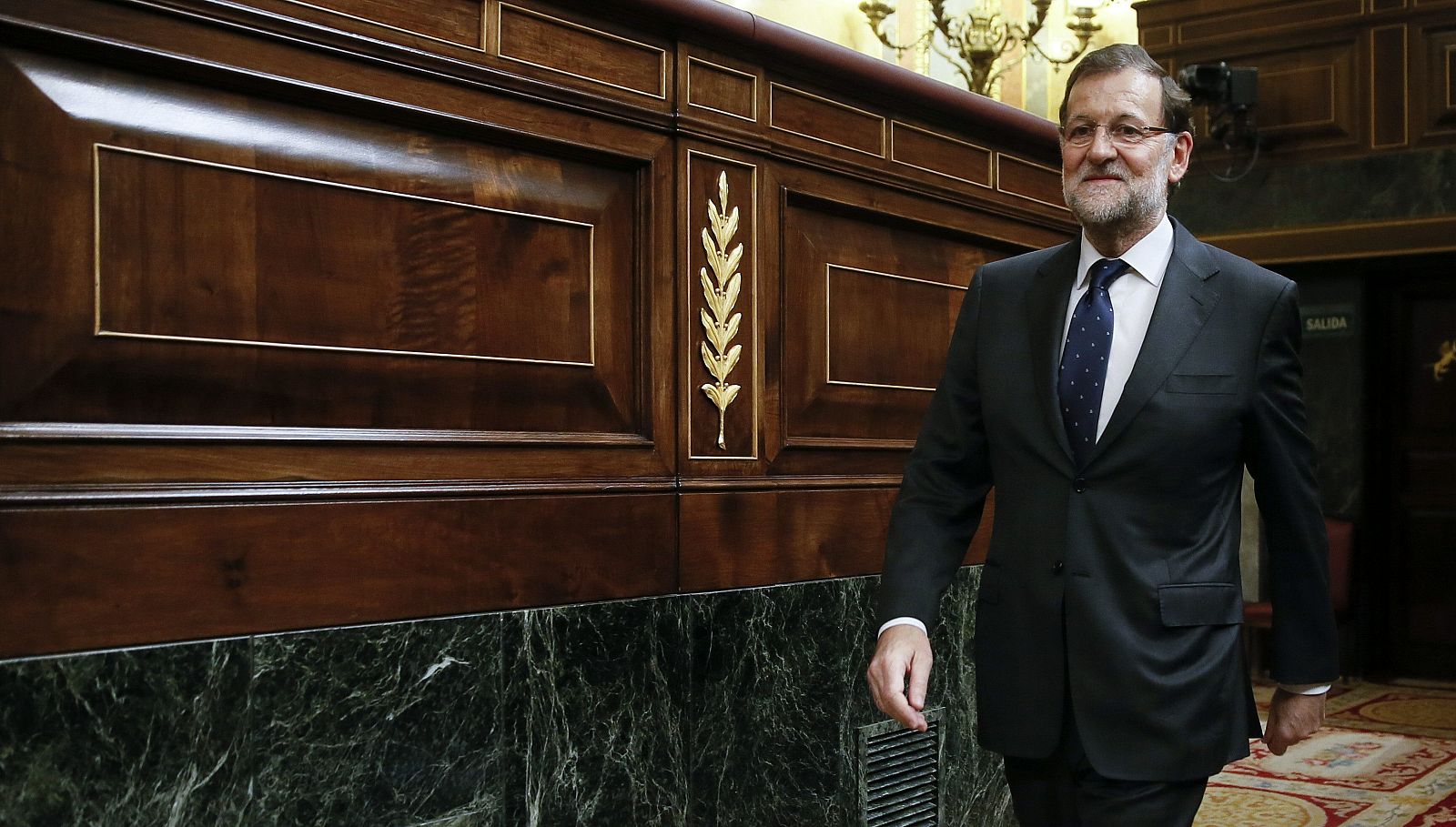 El presidente del Gobierno, Mariano Rajoy, durante el pleno del Congreso de los Diputados.