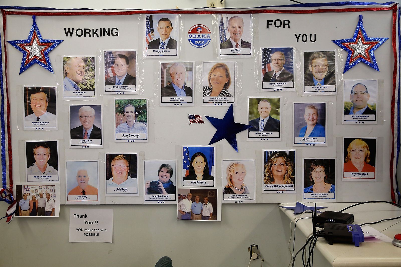 Campaña del candidato demócrata a senador en Iowa.