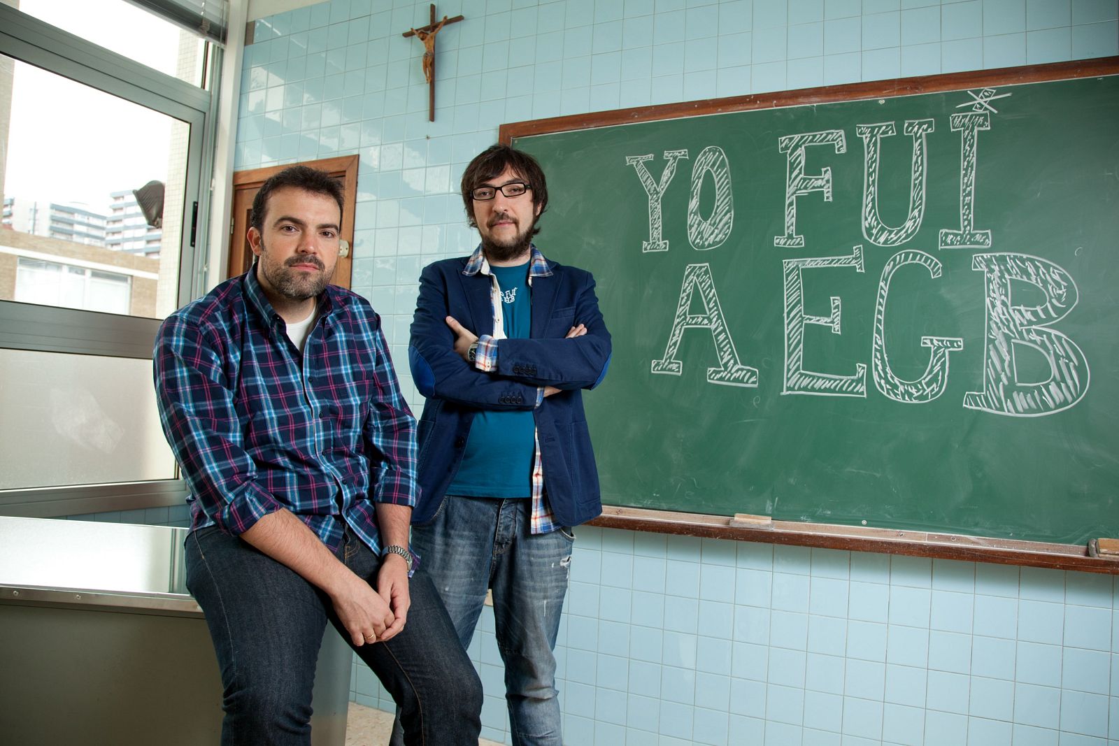 Javier Ikaz y Jorge Díaz, autores de 'Yo fui a EGB 2'.